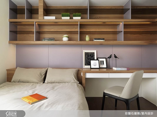 位於台中市文心森林公園第一排的75坪新成屋，設計師以